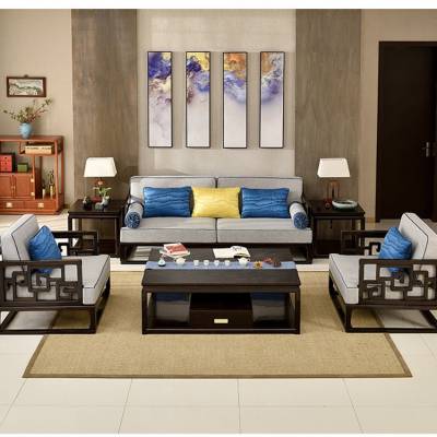 小户型微凹黄檀沙发适合款式 紫光檀客厅明式家具科学布局