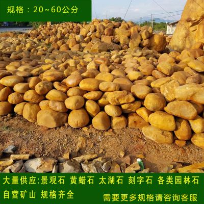 园林石 黄色园林石 草地置景点缀石材 ***黄蜡石造景石材
