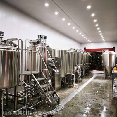 厂家定制精酿啤酒设备1000L酒吧酒店型自酿啤酒设备 小型啤酒机