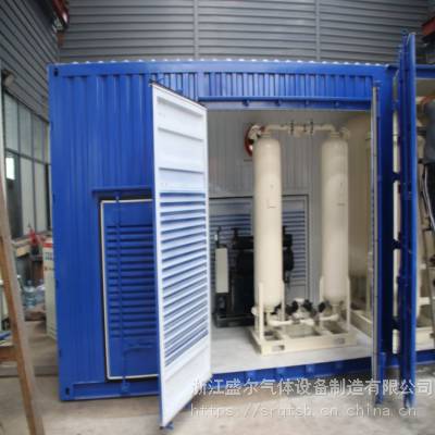 东营制氧设备集装箱-浙江盛尔气体100立方制氧厂设备5个9集装箱制氧设备