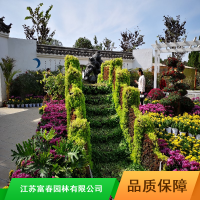 大型绿雕 园艺动物绿雕 绿雕立体花坛 江苏富春园林有限公司