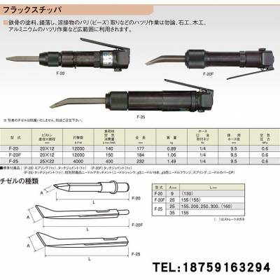 日本原装横田YOKOTA气动工具錾凿气铲F-20 F-20F F-25