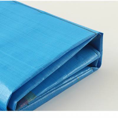 供应220克加厚双蓝红条篷布遮阳PE塑料防水防雨防晒布