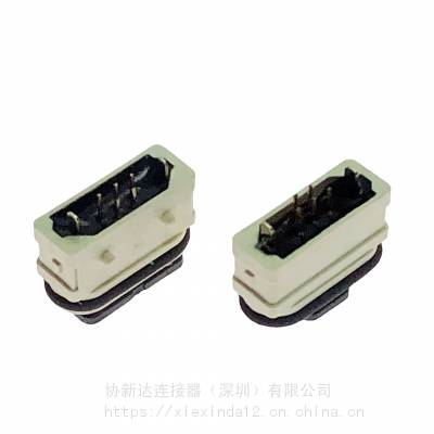 立插micro防水母座 5PIN插板180度DIP麦克USB防水安卓接口 IPX7