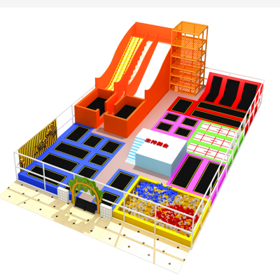 室内网红项目 大蹦床 大滑梯厂家