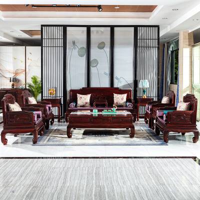 全实木整装新中式实木沙发组合现代简约家用中式客厅全套木质家具