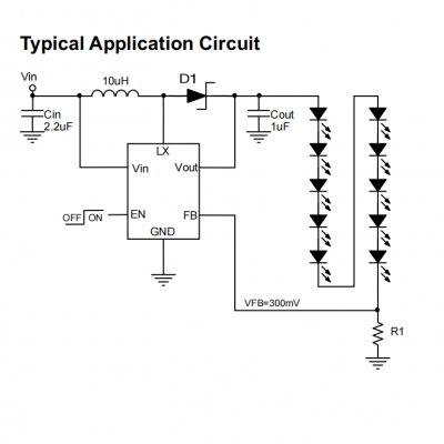 背光驱动IC YT3986 30V 2A高效DC-DC升压白光LED驱动芯片