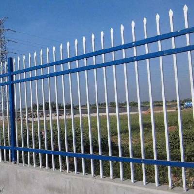 厂区铁栅栏 财润丝网供应围墙公园铁管护栏 厂区围墙隔离栏