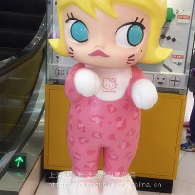 新品玻璃钢彩绘雕塑 卡通人物雕塑美陈摆件制作