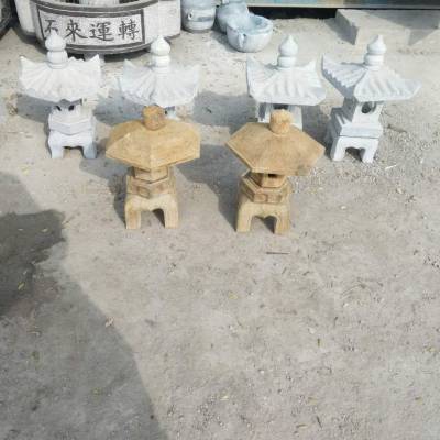 石灯雕塑 太阳能石灯笼 园林摆件