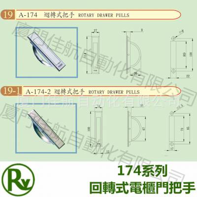 臺灣 枝輝 A-174-1  A-174-2 迴轉式把手 電櫃回轉把手 A-205