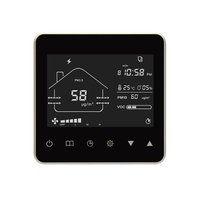 KF-900A-Y2 新风控制器 智能液晶开关 可带pm2.5 CO2 VOC 空气质量检测