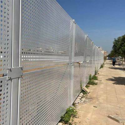 肇庆道路临时施工围地护栏网 白色金属网孔组装围挡