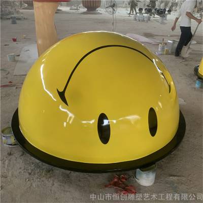 网红卡通表情包造型雕塑 玻璃钢表情包雕塑供应