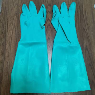 丁腈手套加长加厚手套耐酸碱手套家用劳保手套绿色手套工业级手套