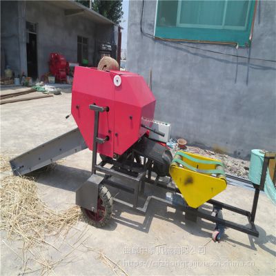 新疆储存稻草打捆机 呈圆柱体的包膜机 中泰机械