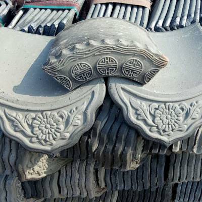 滴水瓦 淞山 花檐滴水 花边青瓦 屋檐装饰围墙盖瓦批发厂家