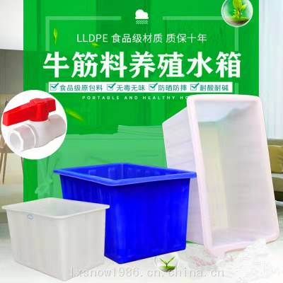 加厚牛筋塑料水箱1100L养殖水产长方形养鱼塑料盆箱