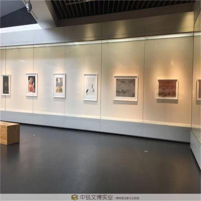 红色文化博物馆展示柜订做 文物陈列馆展柜 超白夹胶玻璃陈列柜定制