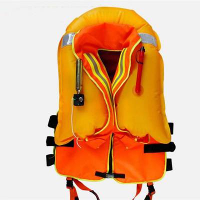 消防员用气胀式马甲救生衣双气囊充气式泡沫式二合一救生衣