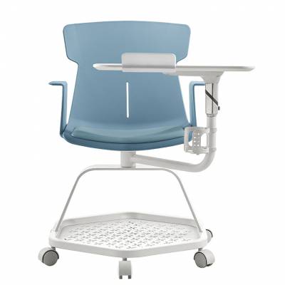 塑料培训椅 360度旋转写字板椅 智慧教室课桌椅 众晟家具