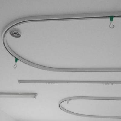 医院输液轨道铝合金 天轨医用隔帘滑轨 可定制异型件