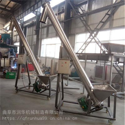 管式不锈钢灰粉上料机 输送食盐不锈钢提升机 螺旋输送机按米定做