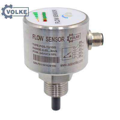 沃尔克测控热式流量开关 不锈钢插入式水流开关 油水流量传感器