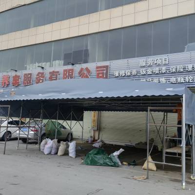 南宁雨棚车棚户外防雨可伸缩收缩活动推拉电动屋檐帐篷车蓬遮阳棚