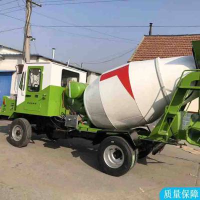 悍博三方搅拌车 装载式混凝土搅拌车 混凝土自动上料搅拌车
