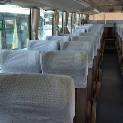 宇通客车半截头套合适哪里座位用白色布料套