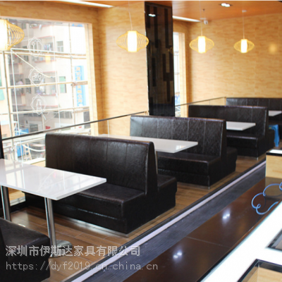 茶餐厅西餐厅布艺沙发卡座，典艺坊定制中高端餐厅沙发卡座