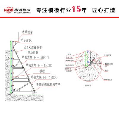 单面模厂家租赁单边模加固体系，单侧支模