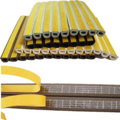 门窗密封条玻璃幕墙胶条14*12D型自粘隔音条断桥铝橡胶条