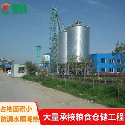康程热镀锌防潮1000吨粮食钢板仓批量供应粮仓立筒仓货源足发货快