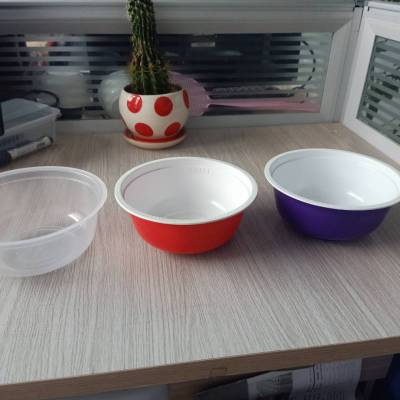 鑫邦包装生产1000ml食品塑料碗 韩国火鸡面包装碗 环保餐饮塑料碗