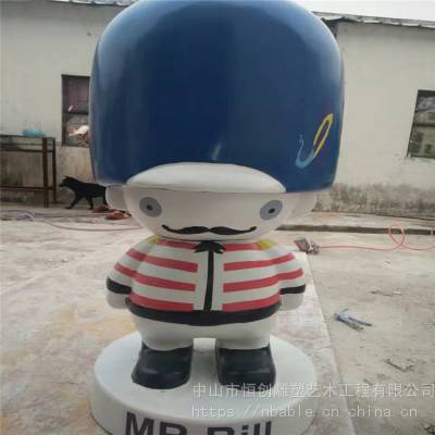 清远树脂卡通公仔雕塑 玻璃钢人物雕塑批发厂家