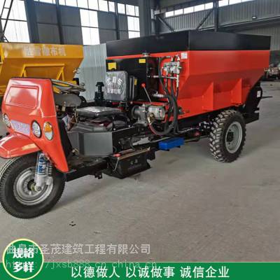 温室大棚三轮撒粪车 双圆盘有机肥三轮撒肥车一台起发