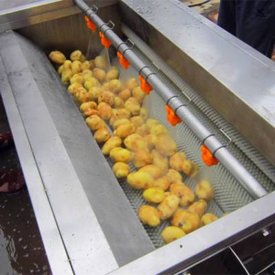不锈钢去皮机流水线 软硬毛刷快速清洗茎类机器