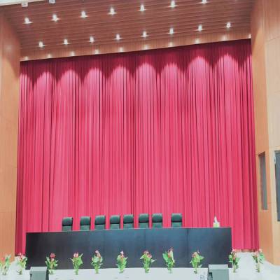舞台幕布搭建上海会场剧院电动舞台大幕南京大型会议厅背景幕布布置