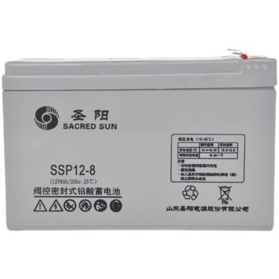 圣阳蓄电池SSP12-9 12V9AH消防应急照明 电动卷帘门 后备储能