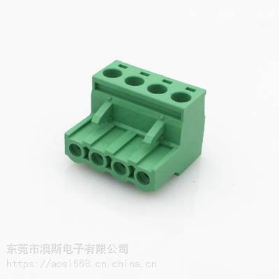 绿色端子2EDG-5.08-4P 5.08MM 公座/插针 弯角插拔式接线端子