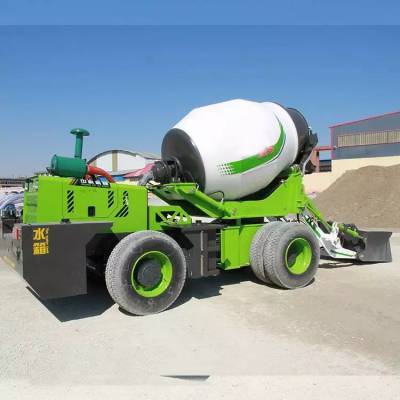 液压四轮建筑工地砂浆搅拌车 自上料翻斗车 水泥砂浆拌合拌料车