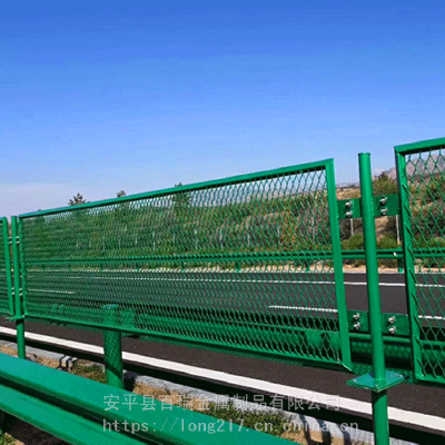 百瑞 钢板防眩网 高速公路防眩网防抛网 绿色浸塑菱形孔隔离网厂家优惠