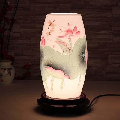 景德镇陶瓷灯 中国风 创意卧室床头灯