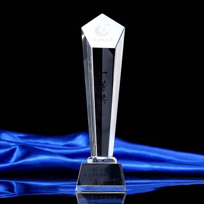 树脂镀金五角星奖杯 销售之星年度经销商奖牌 水晶奖品定制