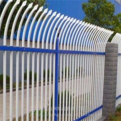铁艺护栏 港茂厂区公园外墙安全防护护栏安装