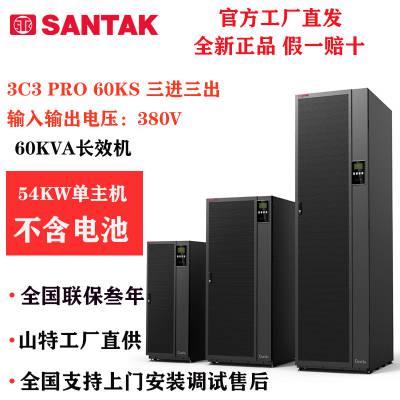 山特UPS不间断电源 3C3PRO60KS 60KVA/54KW 医疗服务器实验室机房