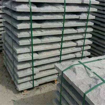 芝麻白花坛石 市政园林 广场铺装石材 机切面花岗岩