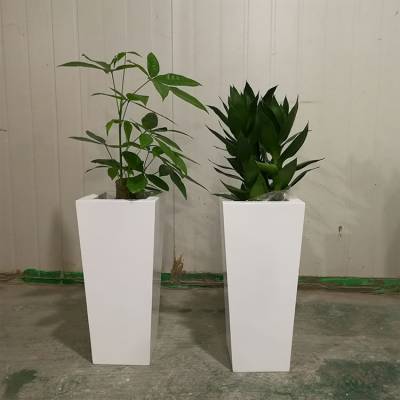 玻璃钢方形花盆,上口直径大下口直径小的梯形玻璃钢花盆长方形